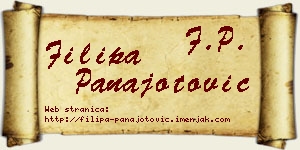 Filipa Panajotović vizit kartica